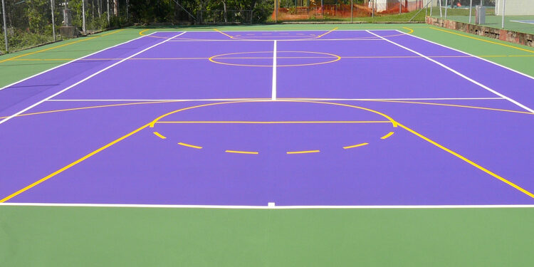 Basketball courts resurfacing